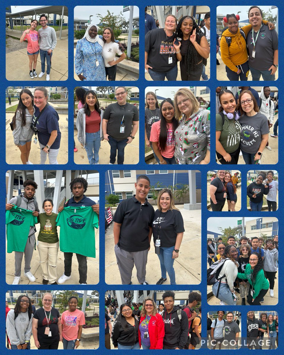 Thankful, grateful &amp; blessed 💚💙 <a href="/HCPS_SumnerHS/">Sumner High School</a> Ss bringing all the Ts some love in grateful moments in the Rip Tide!  #RaysUp #bettertogether