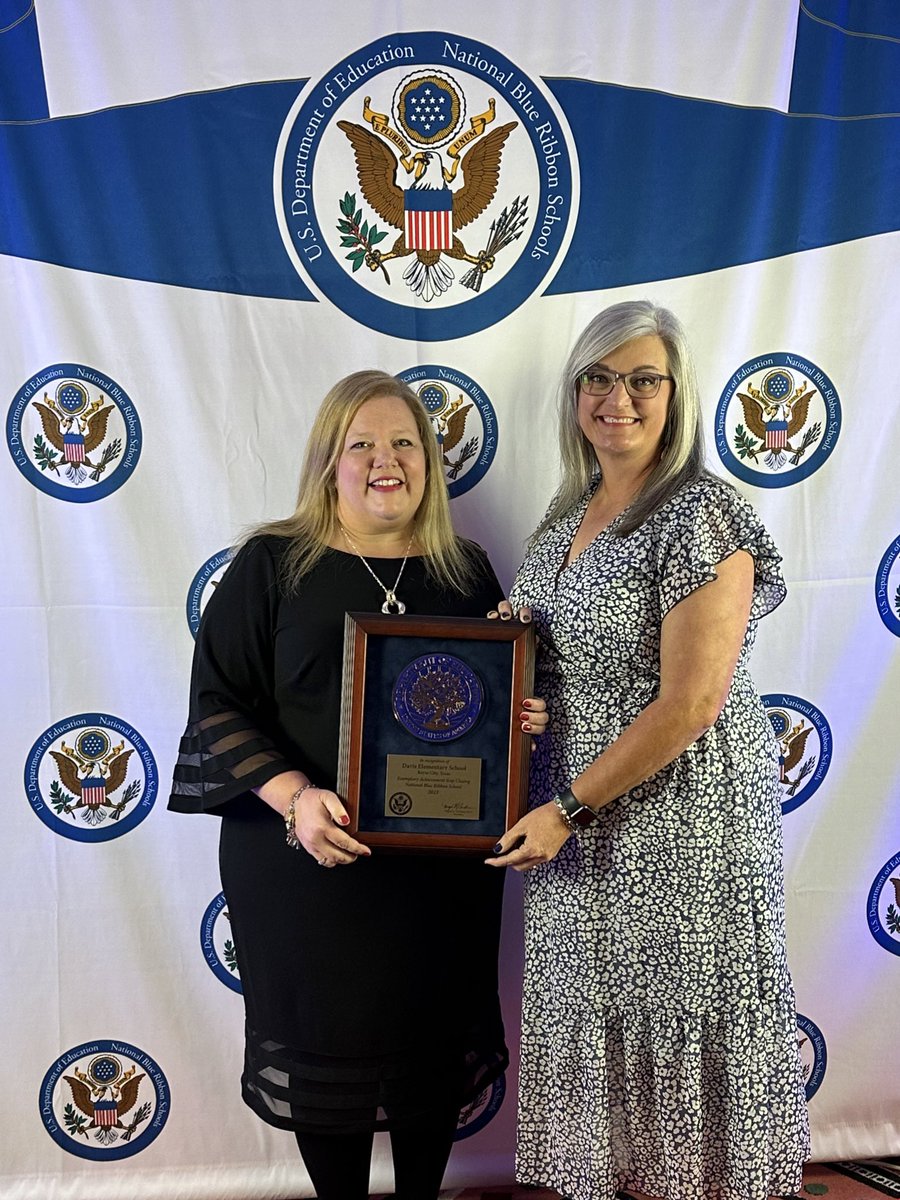 CynthiaPense's tweet photo. In Washington D.C. for the National Blue Ribbon School Award Ceremony today! Such an amazing experience! So proud of the @DavisElemRCISD Team that achieved this national honor for closing achievement gaps! #RCISDJoy #DavisDriven #NBRS2023 https://t.co/M7bbMSHBIL