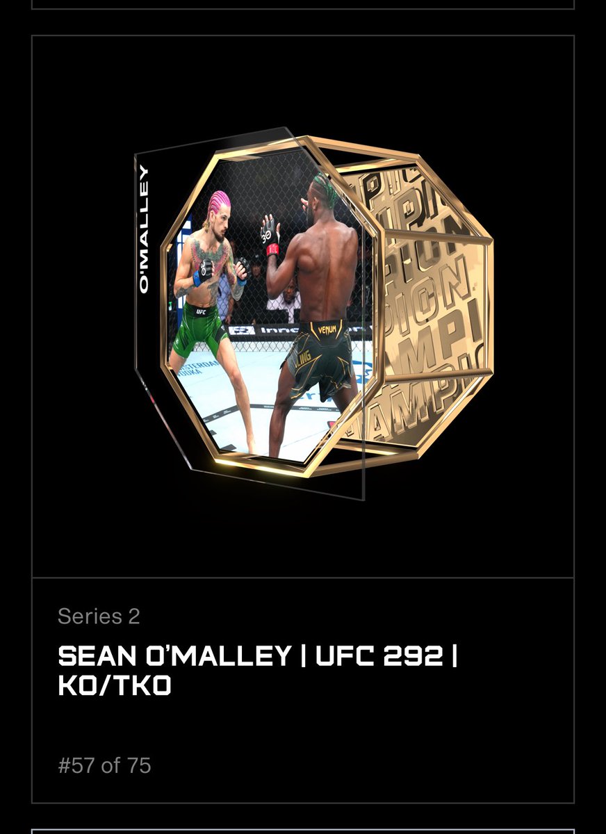Oh snap I pulled a @SugaSeanMMA champ moment🔥🔥 @UFCStrike #OwnTheGlory  ufcstrike.com/tokens/2579121
