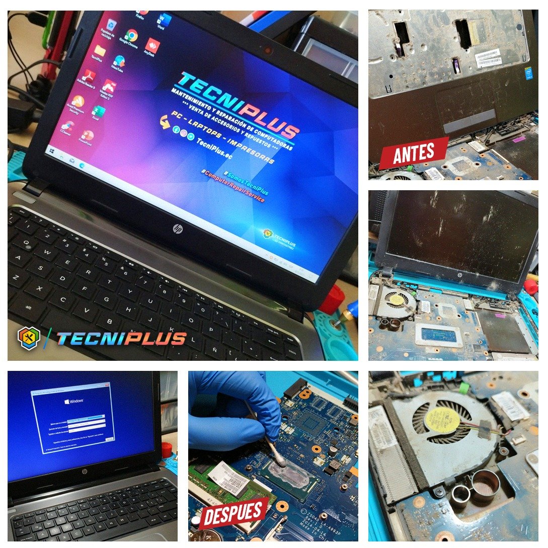 Cuando el cliente dice: Solo esta un poco lenta... 
Esta laptop HP requería una limpieza profunda URG, renovación de pasta térmica y actualización de su sistema, a una versión más actual Win10 v.22H2 x64 + Aplicativos básicos y respaldo de datos! Equipo Funcional