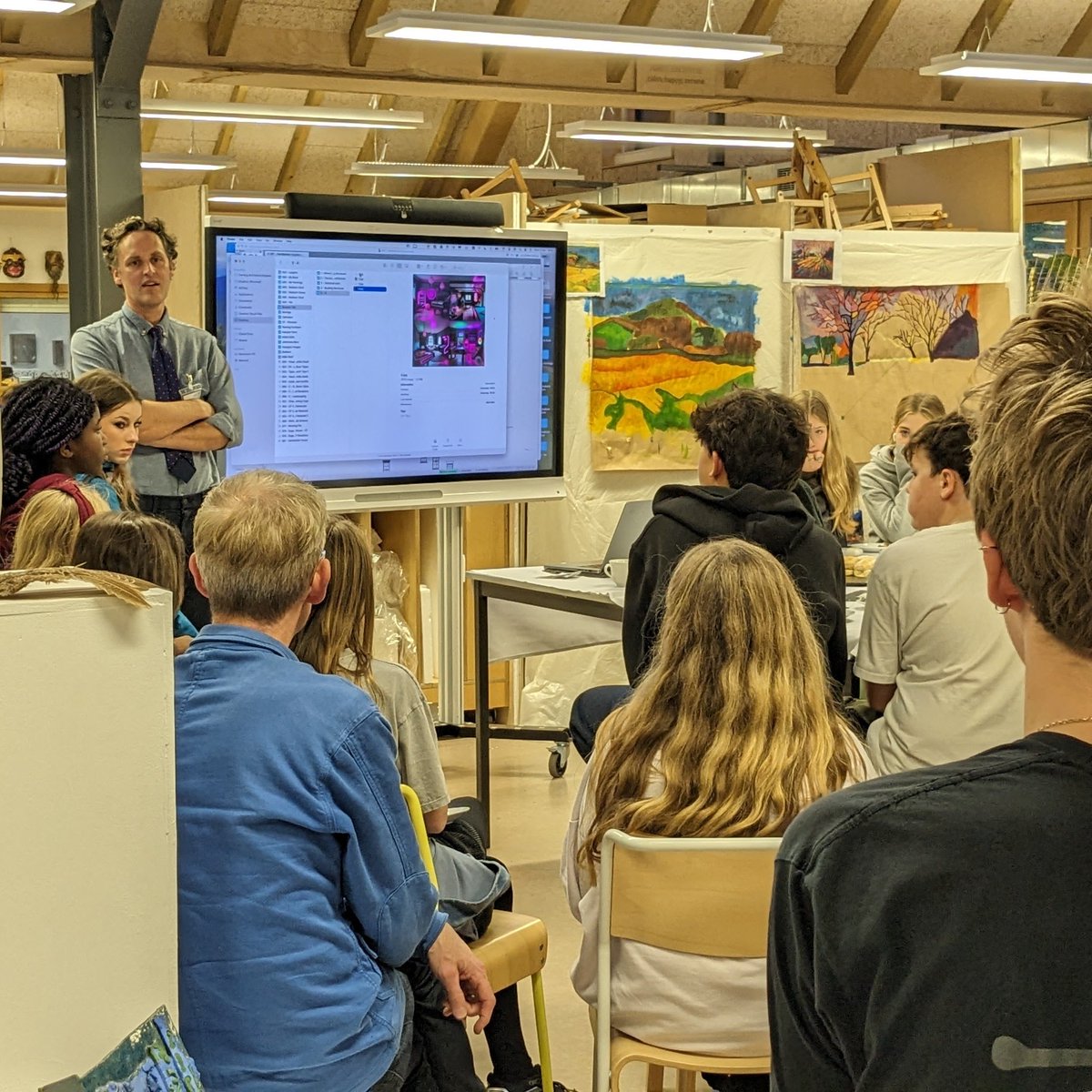 Some of of Blocks (Yr 7&amp;8) pupils joined students @BedalesSchool for an informative and insightful talk about a career in architecture by OB Christian Fleming last week. #architecture #design <a href="/BedalesPrep/">Bedales Prep</a>