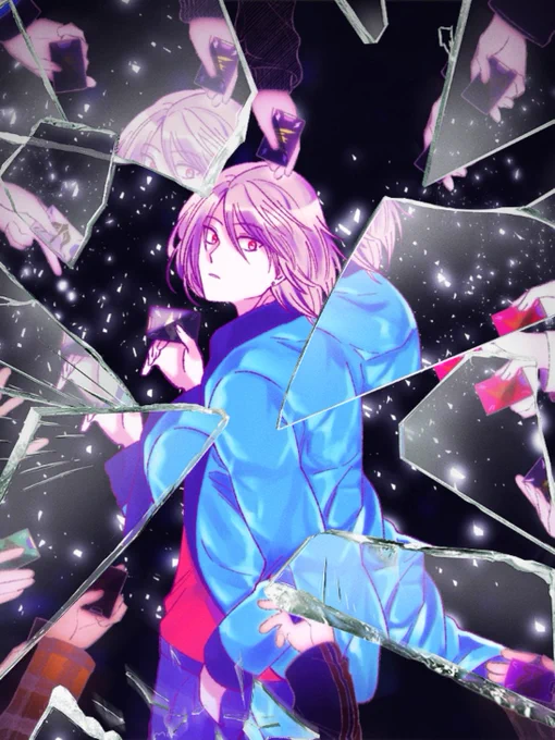 SNOWのエフェクト描いておいた龍騎の絵と似合う