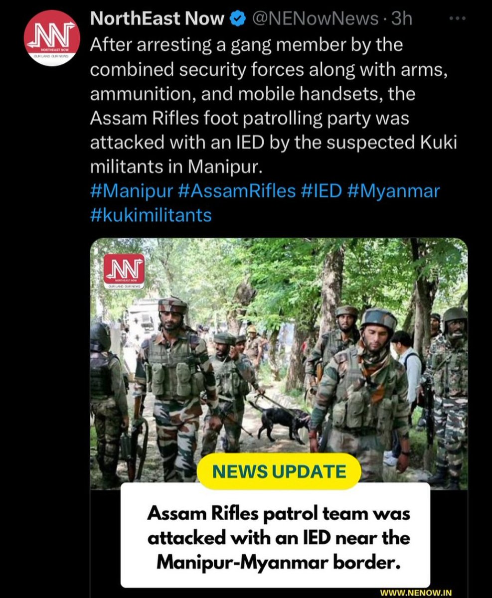 ManipurProdigy's tweet photo. The ongoing toll on Indian lives due to political disputes is concerning. We implore the govt to address the situation promptly, preventing further suffering and potential harm to the Meitei Indians, as well as managing refugee infiltration into Indian territory #NarendraModi https://t.co/6mJfhU0cuI
