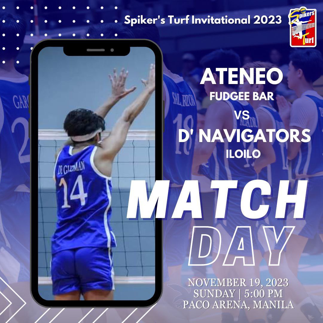 Spikes Ahoy! 

Ateneo faces off against the D’ Navigators in a volleyball voyage like no other! Get ready for a match where spikes are the compass, and witty plays navigate the court.

#TeamAMVT #AMVT #TeamAteneo #AteneoVolleyball #Agilas #SpikersTurf #SpikersTurfInvitational