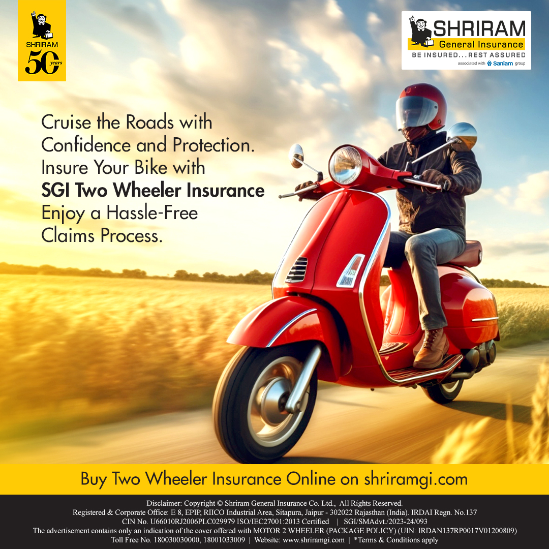 Shriram_GI's tweet image. Protect your bike with SGI Two Wheel Insurance that safeguards your journey, and ride with peace of mind.

Get Two-Wheeler Insurance Today - shriramgi.com/two-wheeler-in…

#TwoWheelerInsurance #BikeInsurance #RideSafe #SGI #ShriramGI
