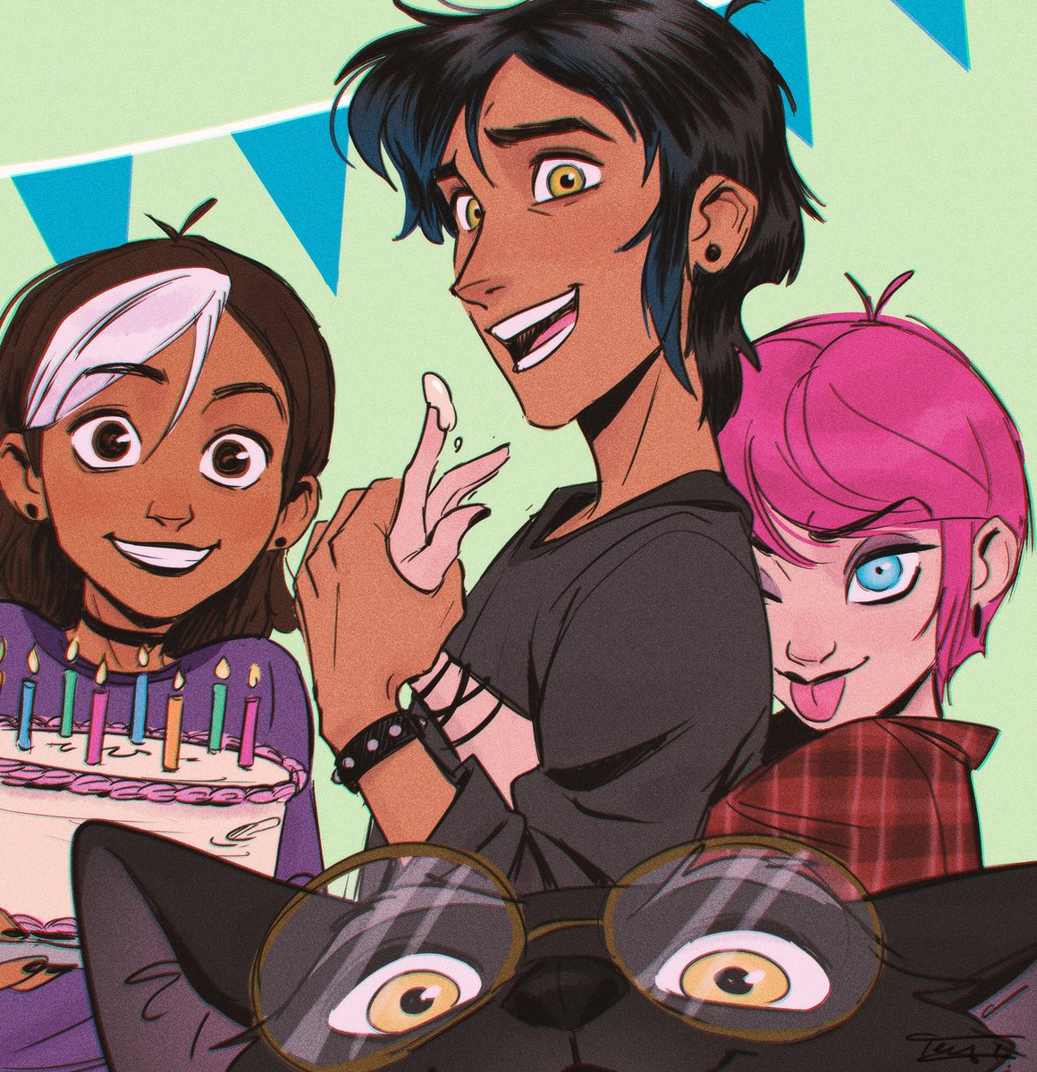Happy Birthday Douxie my beautiful child 🖤💙 🎂