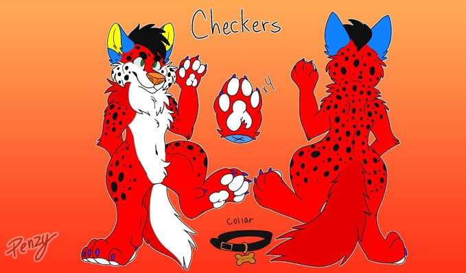 Checkers_Wolf's tweet photo. Try tying to find makers for making me a fursuit I mainly want  The head paws and tail makers hmu with bids im mainly pricing out atm #fursuitmaking #fursuit #artistfurry https://t.co/Q1T3GIVewO