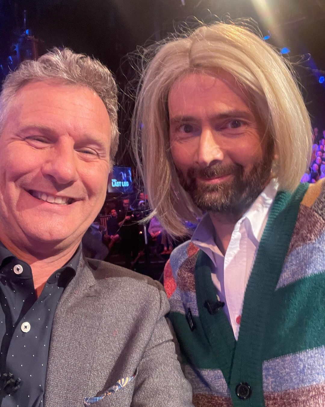 Adam Hills and David Tennant (dressed as Gwyneth Paltrow) from The Last Leg - 17th November 2023