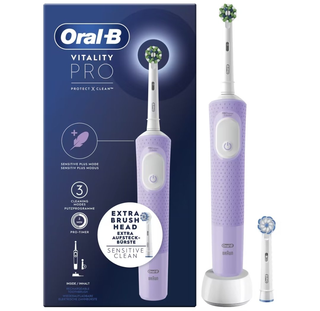david61622's tweet photo. Oral-B Vitality Pro cepillo de dientes elétrico negro y lila 
#Miravia 🇪🇦

💵 Precio: 20,36€

↪️ Enlace de oferta:
https://t.co/6uaWOaViYB https://t.co/N3iXH90E4w