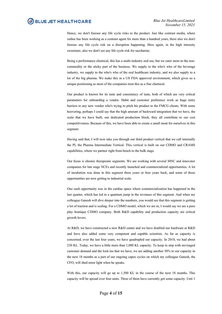 VPickr's tweet image. #BLUEJET #EarningsTranscript | Blue Jet Healthcare
-3.3% below 200DMA | -12.0% below 52W High | Stock in Consolidation🚧 About Transcript
nsearchives.nseindia.com/corporate/BLUE…