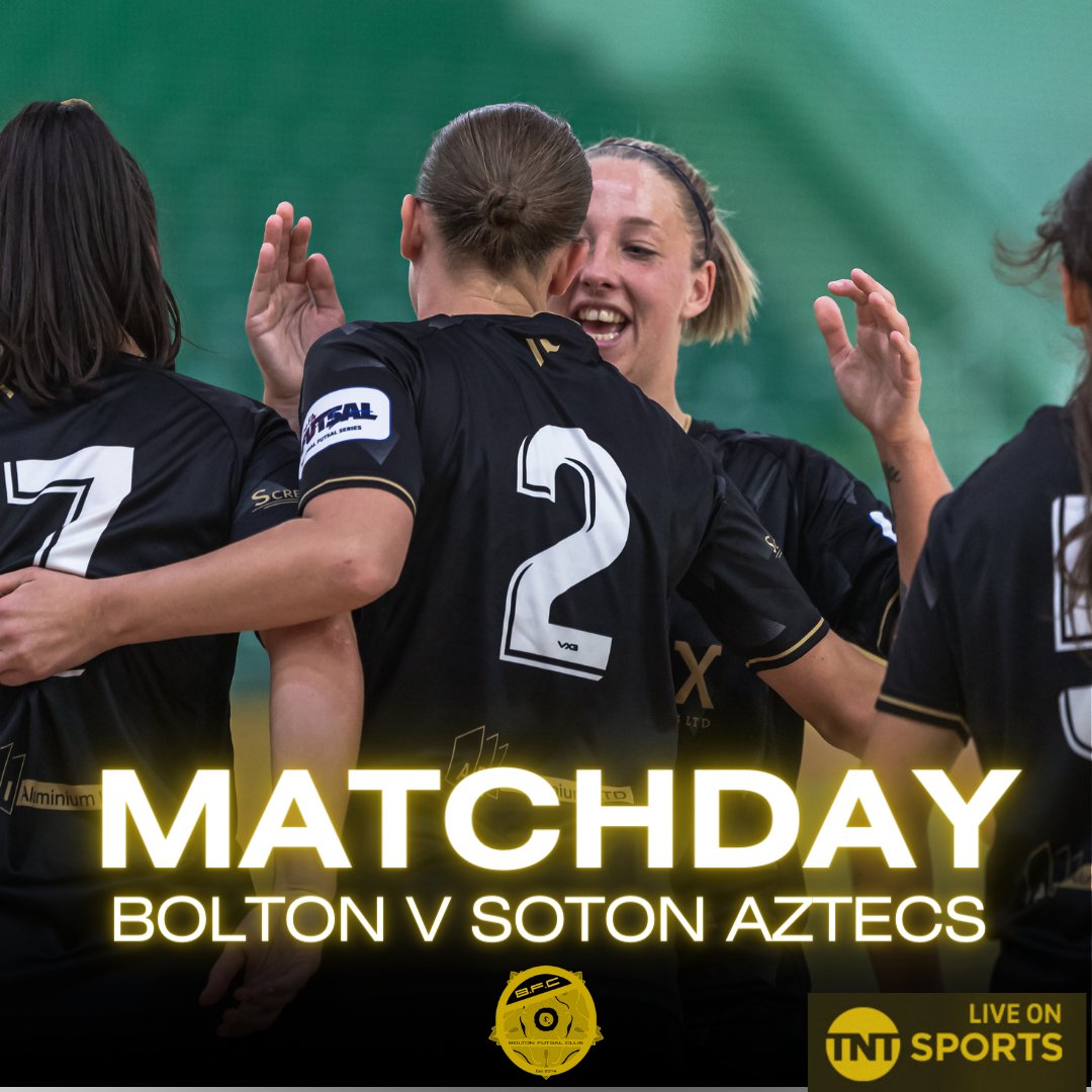 Matchday as our Ladies take on <a href="/SotonAztecs/">Southampton Aztecs</a> in the <a href="/FA_NFS/">FA National Futsal Series</a> Tier 1. Watch Live on <a href="/footballontnt/">Football on TNT Sports</a> Sports 🔥 Let's Go Bolton 🔥
🆚️ Southampton Aztecs
🏤 Repton Sports Centre
📍DE65 6FH 
⏰️12.45 ko
📺 Live on TNT Sports