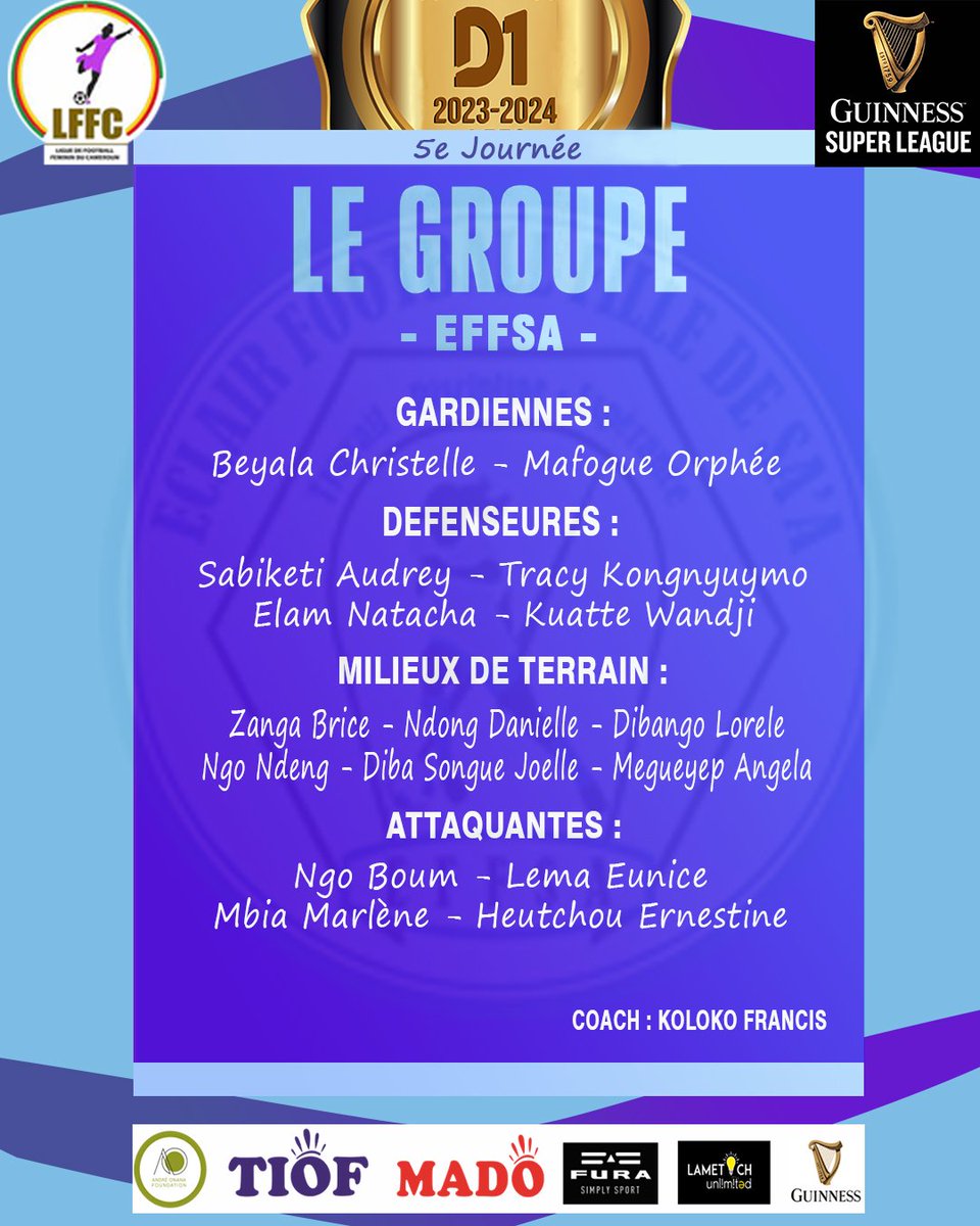 ECLAIR FOOTBALL FILLE DE SA'A OFFICIEL tweet media