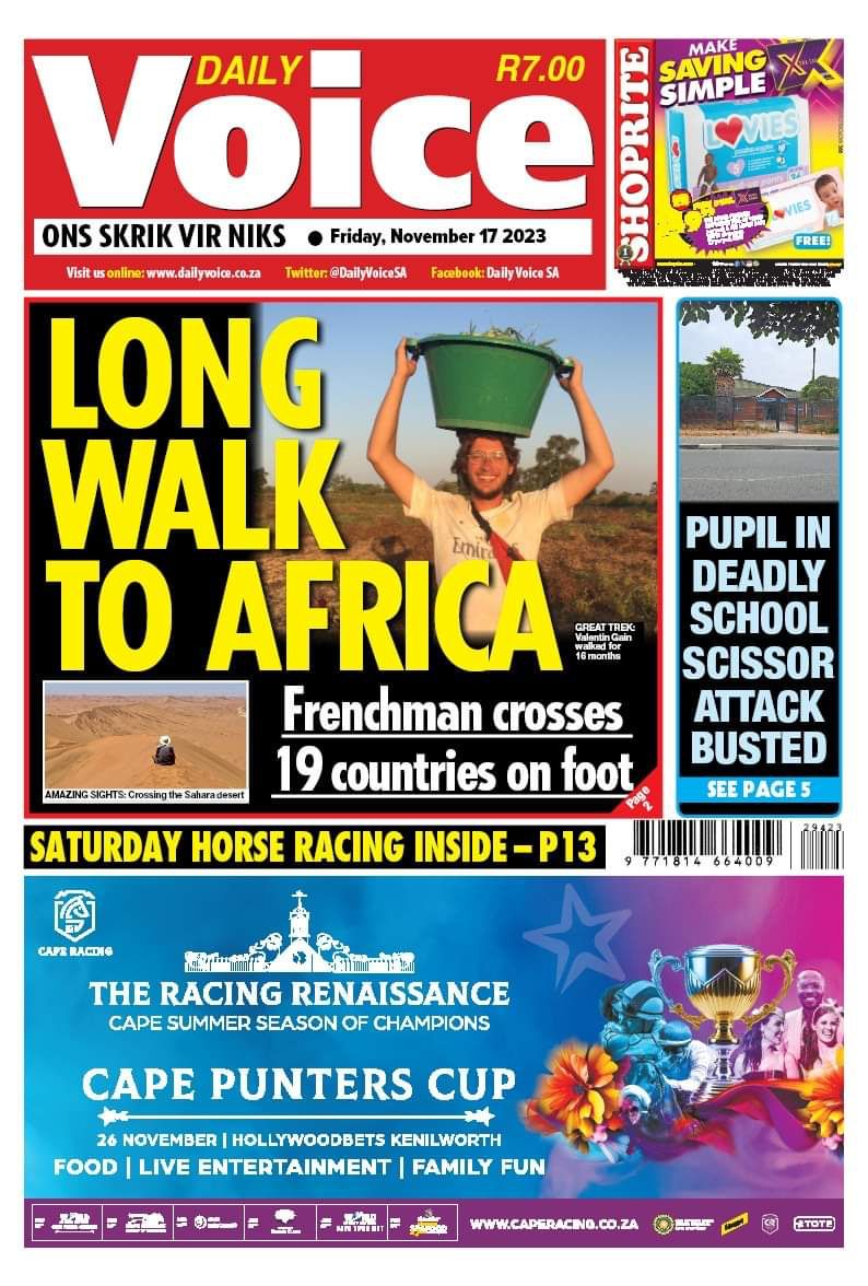 Quand ton fils fait la Une d'un journal sud-africain, ça fait bizarre quand même un peu !🙂 mais aussi plaisir, bien sûr !
dailyvoice.co.za/news/long-walk…