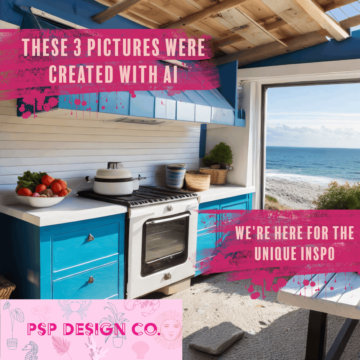 these coastal feels are absolutely what we dream about - I love the colors

#interiors #kitchens #coastaldesign #interoiorinspo #AIimages