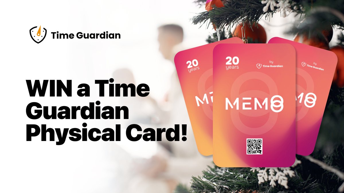 TimeGuardianApp's tweet photo. 🌟 Another opportunity to WIN a Time Guardian physical card! 🎁

Seize your chance to have a unique gift under the christmas tree:

❤️ LIKE &amp; RETWEET 🔄
👇 TAG 3 friends 👥

🎅 5 fierce winners will be chosen on November 20! https://t.co/TXYs6PVAVP