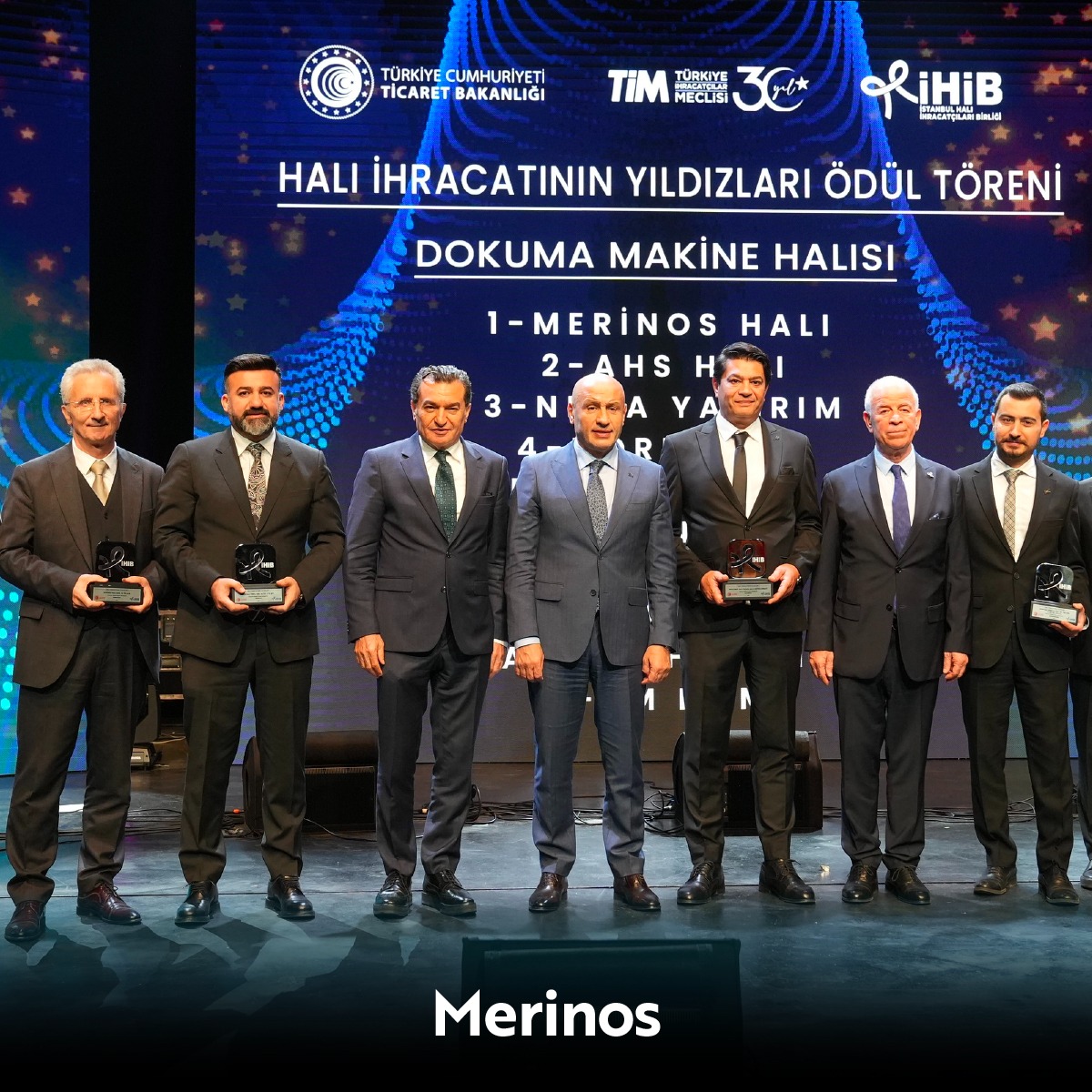 ErdemogluTR's tweet photo. İstanbul Halı İhracatçıları Birliği’nin (İHİB), “Halı İhracatının Yıldızları” ödül töreninde iki markamız ile Platin kategorisinde ödüle layık görüldük. https://t.co/CHxLKaVs7o
