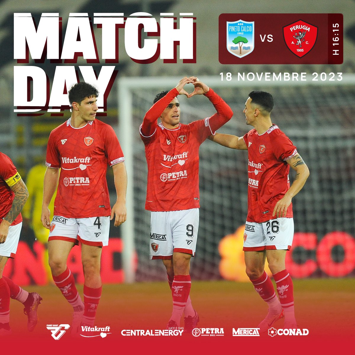 ACPerugiaCalcio's tweet photo. 🧨MATCH DAY🔥
⚽️ #PinetoPerugia
⏰ 1️⃣6️⃣:1️⃣5️⃣
🏟 #PavoneMariani
📺 @SkySport @NOWTV_It
Segui tutti gli aggiornamenti sulla gara con foto e video solo nei nostri canali ufficiali! 🤳
FORZA RAGAZZI! ⚪️🔴
#forzagrifo @LegaProOfficial #SerieCNOW #PINPER https://t.co/rFc9O8jSbH