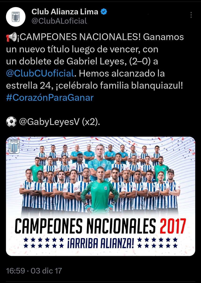 CAMBIO DISRUPTIVO EN EL PALMARÉS 

En 2017 abruptamente Alianza pasa de 20 a 24 títulos. Como podemos observar este es un fenómeno reciente que contradice el historial. Empieza a considerar 2 títulos de una época anterior a la FPF y se asume campeón 1934.