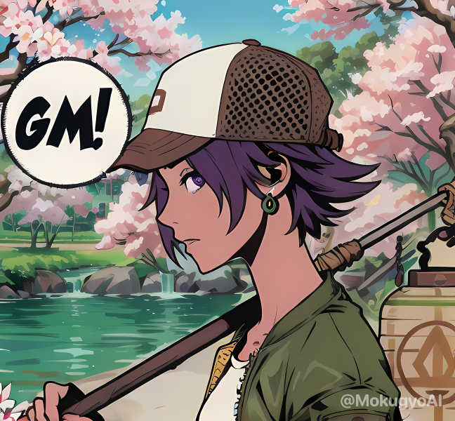 Gm web3 world! Thanks <a href="/MokugyoAI/">MokugyoAI</a> for this art ^^