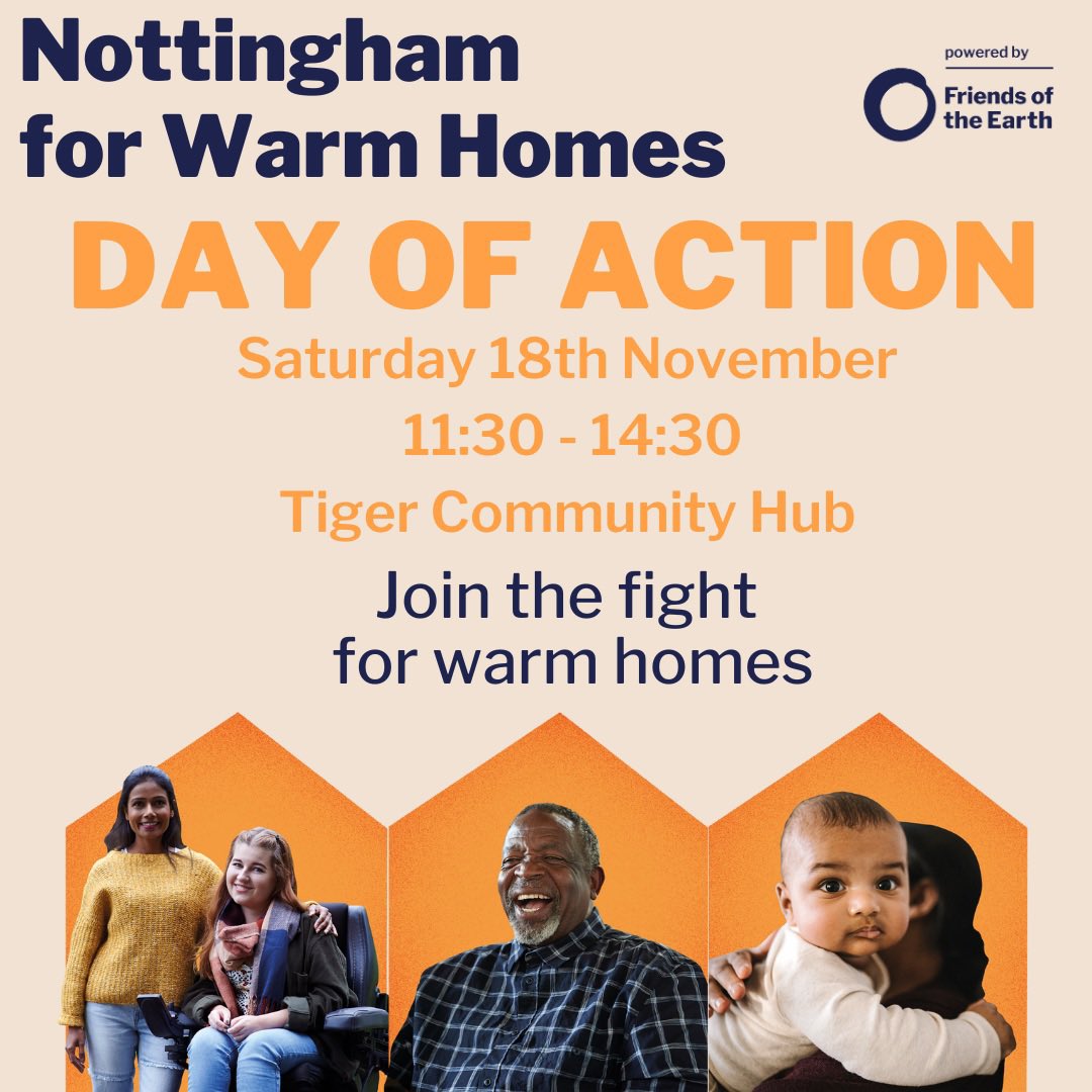 FREE EVENT TODAY! Drop into Tiger Community Hub and show your MP we are #unitedforwarmhomes 💪Cheap warming food, petition signing and communal blanket-making. Guest speaker @AlanSimpson01 @ 1pm. Together we can fight for lower bills and renewables to keep us warm this winter 🔥