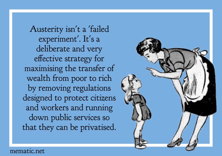 @LizWebsterSBF #austerity 
#Brexitisnotworking 
#BrexitBrokeBritain 
#PoliticsOfGreed