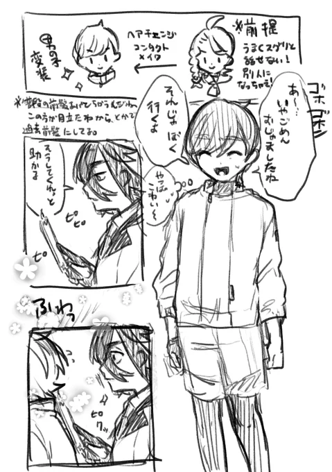 男装学園もの???スグアオ
こういうのも見たくなっちゃってぇ...
描きたいとこだけ 