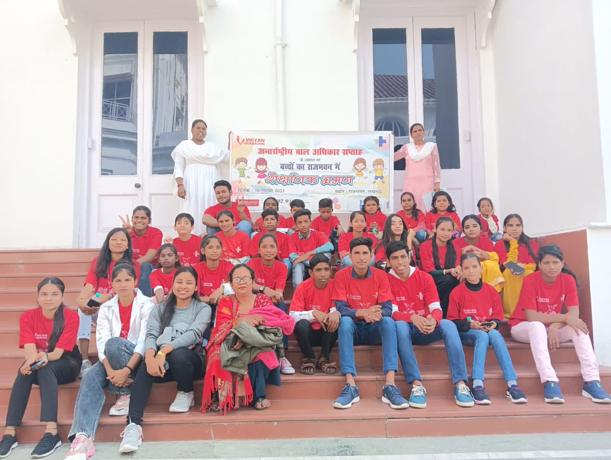 Richachandra16's tweet photo. #ChildRightsMatter
On the occasion of child right week a group of under privileged children from Lucknow, Aligarh and Shravasti went on an exposure visit to Rajabhavan Lucknow, all thanks to the Honorable Governor UP @ @anandibenpatel @GovernorofUp @basicshiksha_up  @AdminLKO https://t.co/K2kipq35Px