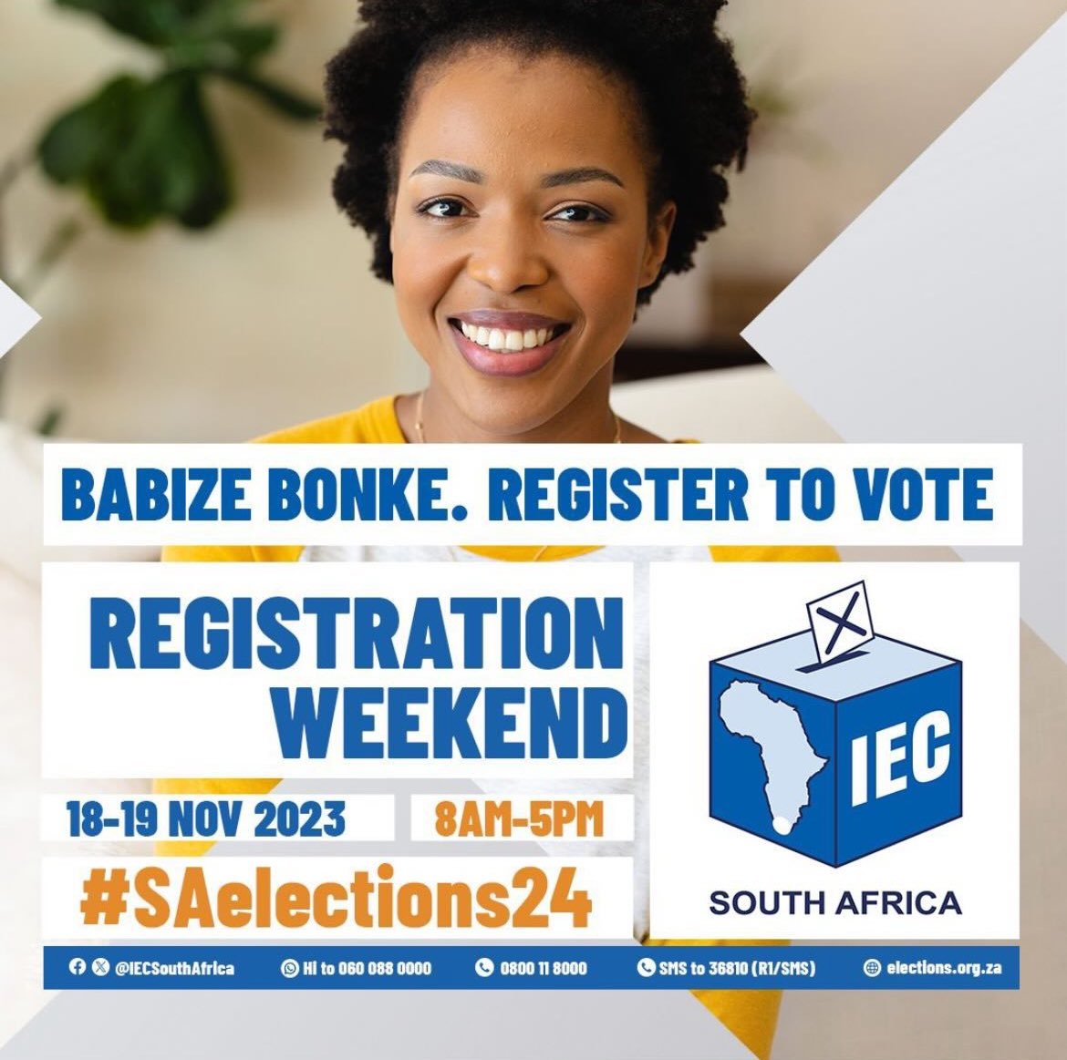PrezSankara's tweet photo. LETS REGISTER TO VOTE BAFOWETHU 🗳 TODAY* 

https://t.co/5B03eGG3v3

Please ensure to upload the original picture of your ID/smart card.

National and Provincial Elections are fast approaching. https://t.co/1XgutUOdHz