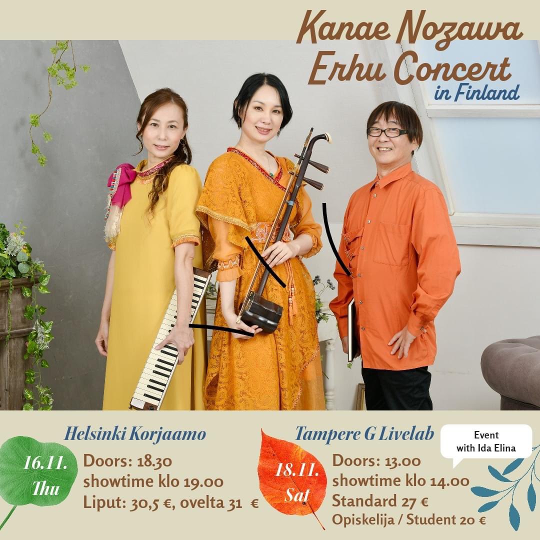 nozawakanae's tweet photo. Today we have a concert at GLivelab in Tampere, starting at 2pm.
We are looking forward to seeing you all in Tampere.

#erhulive #tampere #glivelab https://t.co/vKKbDZbbaE