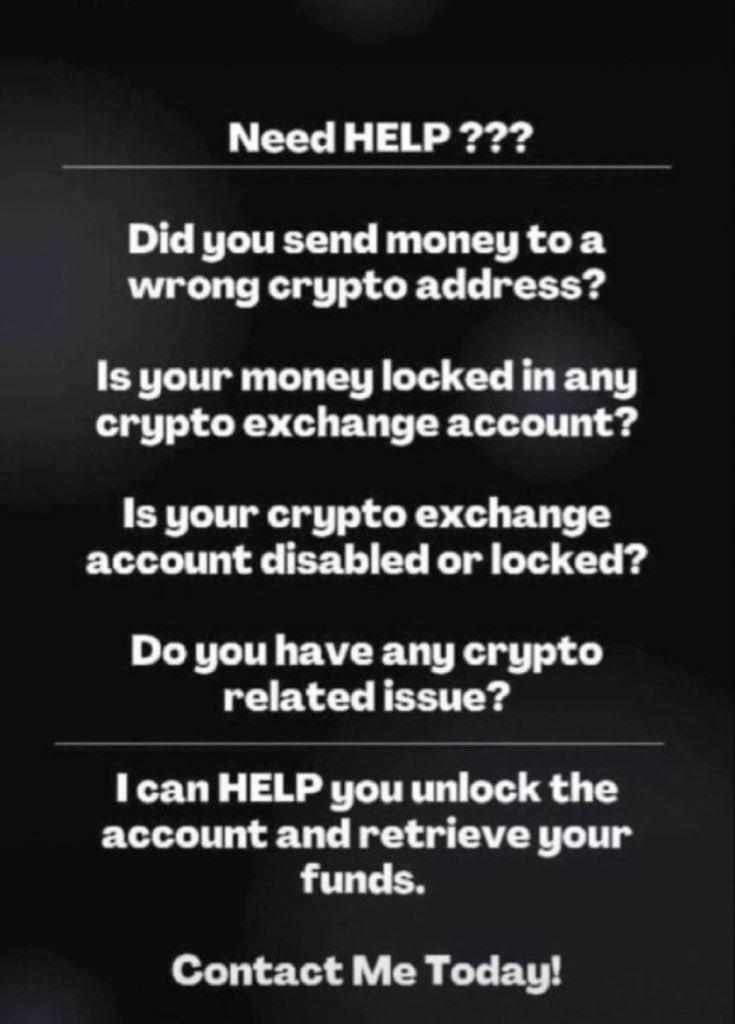 mustafa_ivan1's tweet photo. Still retrieving funds that are stuck on these fake platforms #dollartreats #kryptovest #NFT #bcstorm #Hotbit
#PENTAGON #aexcoin #genesis #escub #Litexce #machcoins #firmmalta #jxbit $coin #BTC #BNB #bybitcool #Highcrypto #CRO ? Dm now
#cmpcoin #biteenor https://t.co/Hjb63avCbp