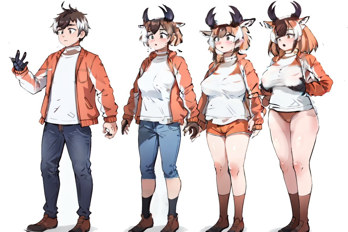 AI描きプログラムで走りコンビのTSFシーンを作ってみました🦌🐦

#けものフレンズTSF部 #AIイラスト 