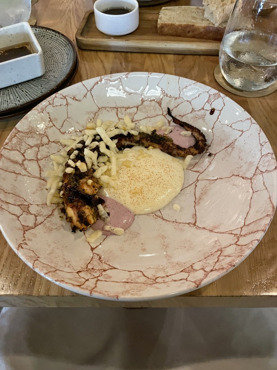 Fine dining at AZAR Aruba. Best octopus I've ever had.