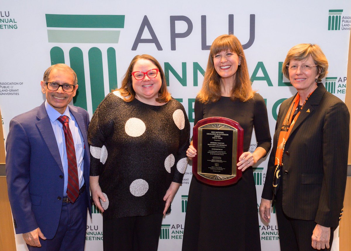 Celebrating Growing Together Multi-State Collaborative winner of the National Excellence in Extension Team Award for Promoting Healthy Food Access and Offering Nutrition and Garden Education for Nutritionally Insecure Audiences. #APLU2023