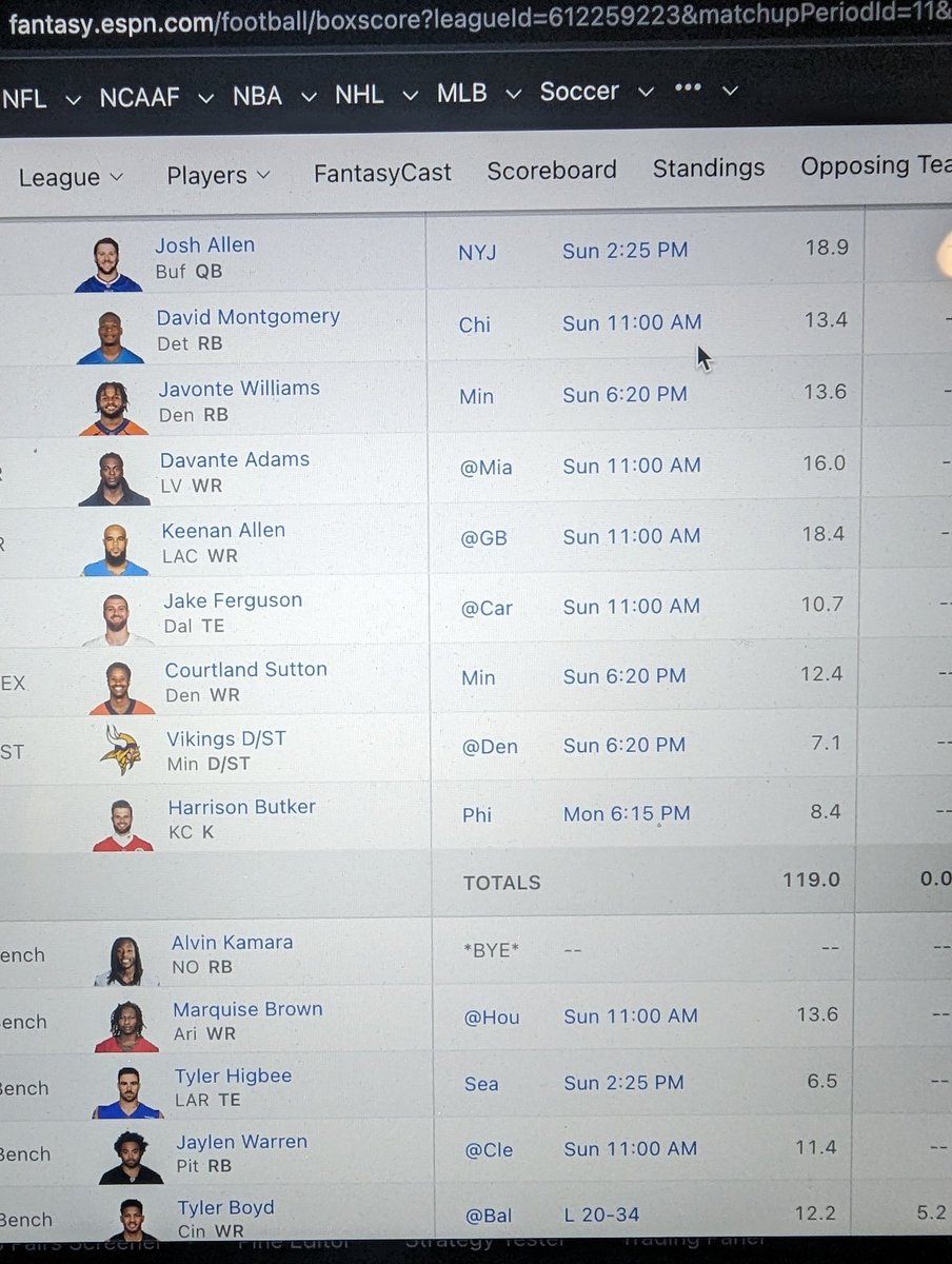 JoelGroeneman's tweet photo. @FantasyBLTZ  should I flex Hollywood Brown or Cortland Sutton this weekend? https://t.co/XopSRR3Ttx