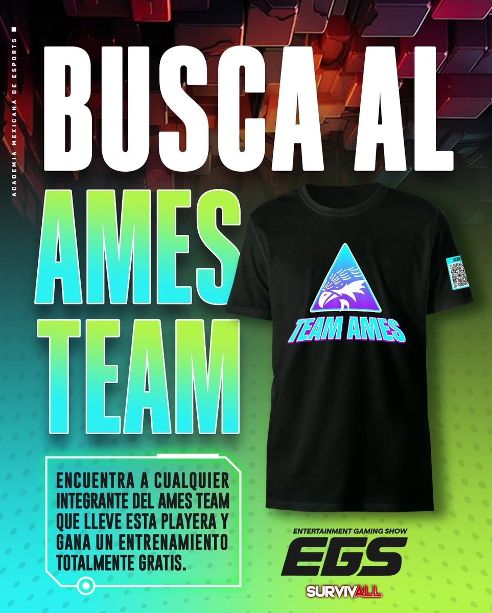 AcMexEsports's tweet photo. 👕Busca al #AMESTeam 🦅🔥con esta playera en @egs_mexico
📱Escoge un coaching gratuito para #Fortnite #FreeFire #Overwatch #SimRacing #MK1 #SF6
#SueñaEntrenaTriunfa https://t.co/pXikLwrsHE