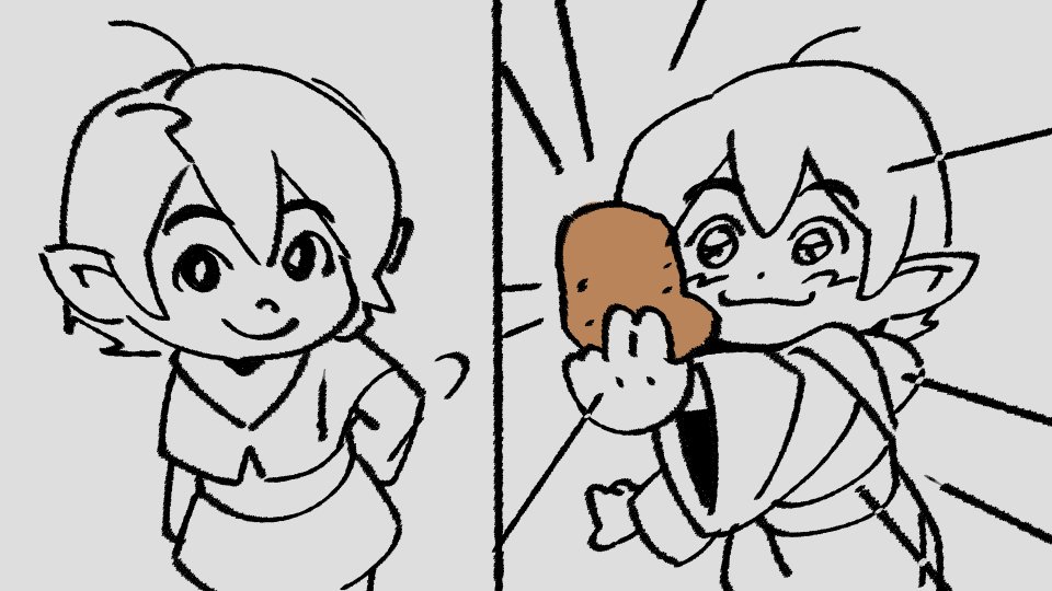 APTICHO's tweet image. ending the art dump with my WOL june handing you a boot shaped nugget