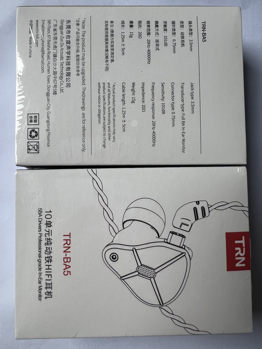 TRN BA5 5BA ドライバーユニットインイヤーイヤホン 5 バランスアマーチュア HIFI DJ モニターイヤホンイヤフォン、インイヤーモニター航空宇宙グレードのマグネシウムインイヤーヘッドフォン、取り外し可能な 2 ピンインターフェイス QDC ケーブル付き
aliexpress.com/item/225580103…