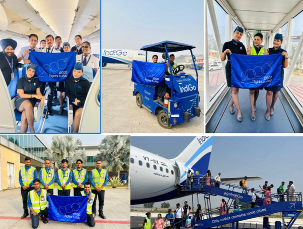 newsbluntmedia's tweet image. “#IndiGo Achieves Groundbreaking Milestone: Over 2,000 Flights Daily, Pioneering Indian Aviation” 

Read More: t.ly/VdA8E

#AviationMilestone #OperationalExcellence #PassengerExperience #Connectivity #IndianAviation #AirTravel