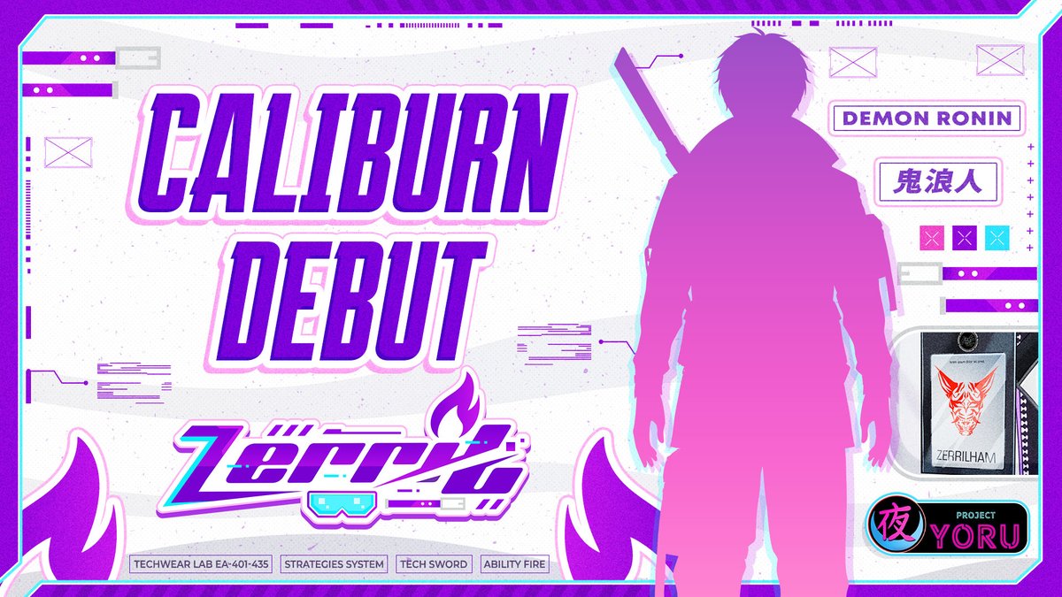 project_yoru's tweet photo. 📢 Caliburn Debut Part 2 📢
Selamat datang ke Project Yoru,
Demon Ronin @zerrilham !
#VTuberUprising #VTuber #VTuberID #ProjectYoru #Zerrilham https://t.co/pzTQGkD4G2