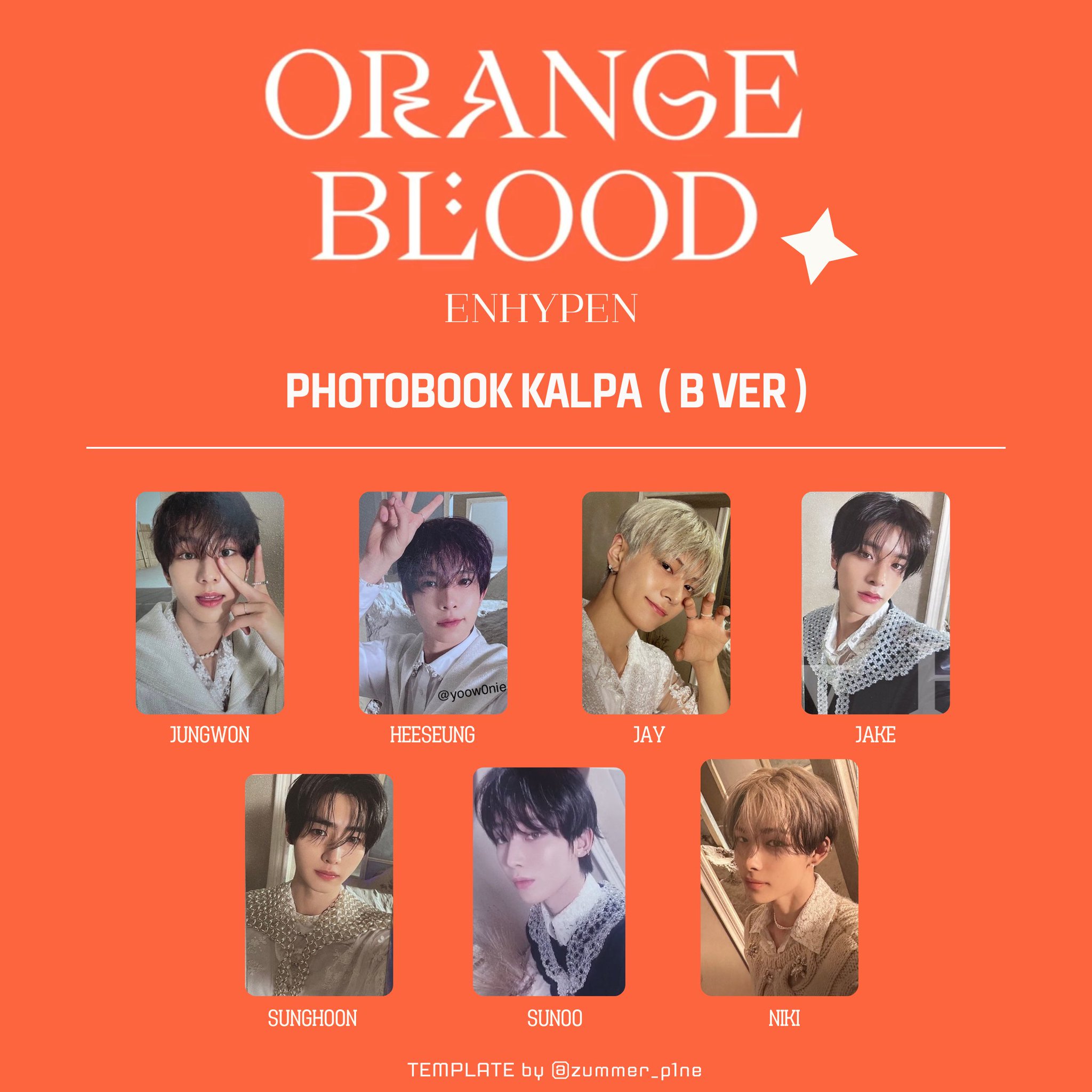 ENHYPEN orangeblood Jungwon トレカ ENHYPEN JUNGWON ORANGE BLOOD YouTube Official Photocard | eBay
