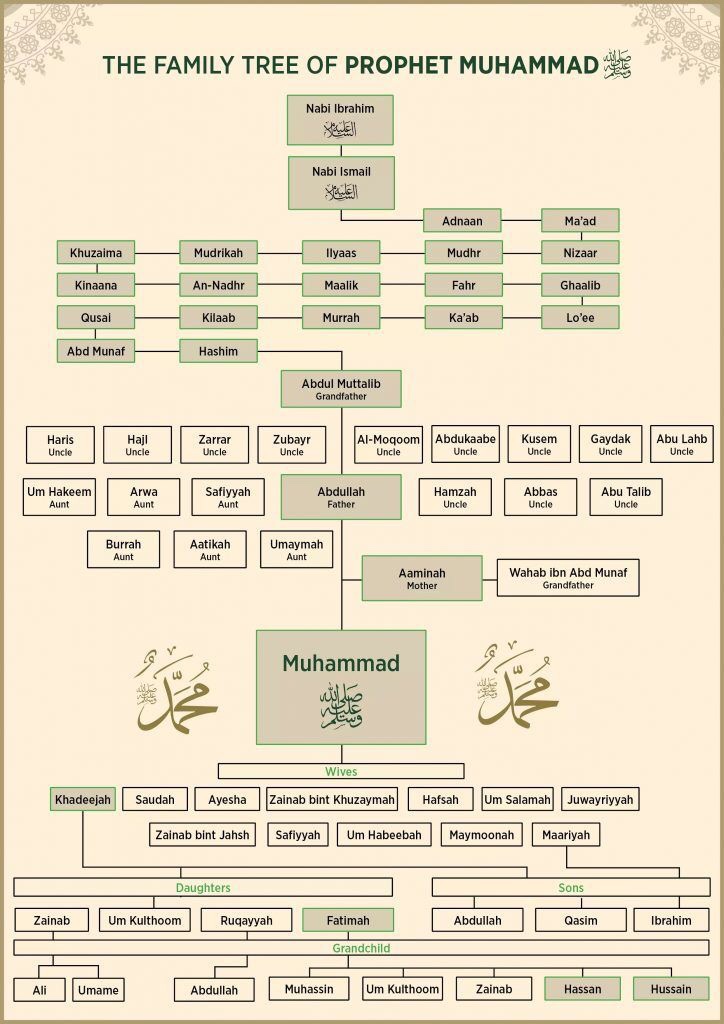 TheInnocentFati's tweet photo. The family tree of prophet Muhammad PBUH.😍❤️ https://t.co/R6z1IjcalZ