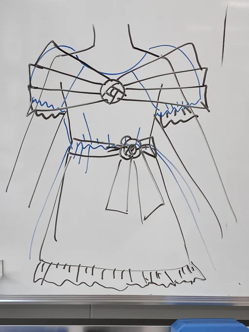 今福岡の生徒さんに友達の子供がプリンセス期らしくお姫様な服が着たいそうで作ってと要望があったと言うのでこだわりがなければサテンでスモックを作って長方形を折りたたんだストールとレースを足すと簡単に可愛いのが作れますよと言う話をしました 
