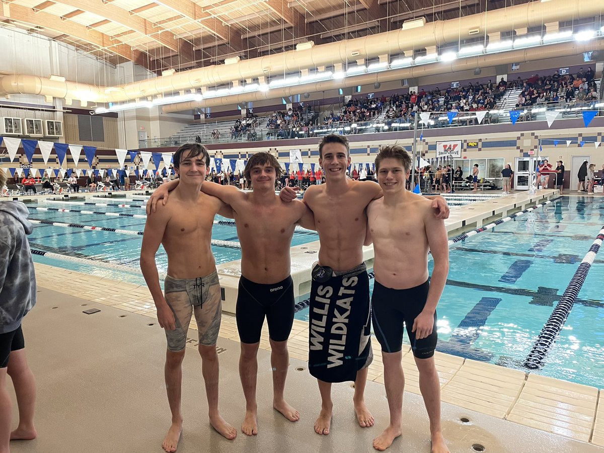 willis_swim's tweet photo. Whoo hoo Aquakats breaking records

200 Medley relay (which was set in 1993)  Briggs Cesean, Aaron Barker, Hunter Wren and Keddie Ramsden 

@RamsdenKeddie @G_Aaron_Barker @CoachKrisBrown @MRSDPARSONS07 @GoKatsAthletics https://t.co/o6zDfriIF8