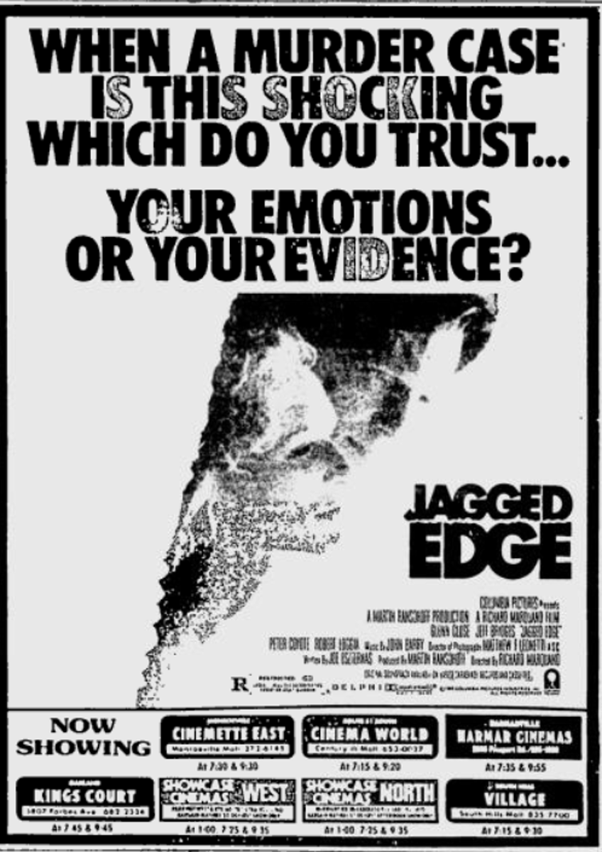 Joek72's tweet photo. Movies playing alongside After Hours in Pittsburgh and Nationwide On Oct 11th 1985. Ads from the Pgh Press. #RemoWilliams #BacktotheFuture #Commando #JaggedEdge #KissoftheSpiderWoman #DancewithaStranger #Pittsburgh #FilmTwitter #TCMParty https://t.co/AvxCL9dtLh