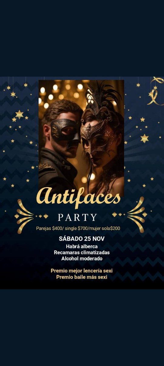 Buena noche tribu.
Aquí dejo la información de esta fiesta organizada por @patyjesussw estaremos dando rt a los eventos de Mérida. 💋

Gran fiesta de antifaces será este 25 de noviembre zona poniente te la piensas perder??? inf al 9991285510