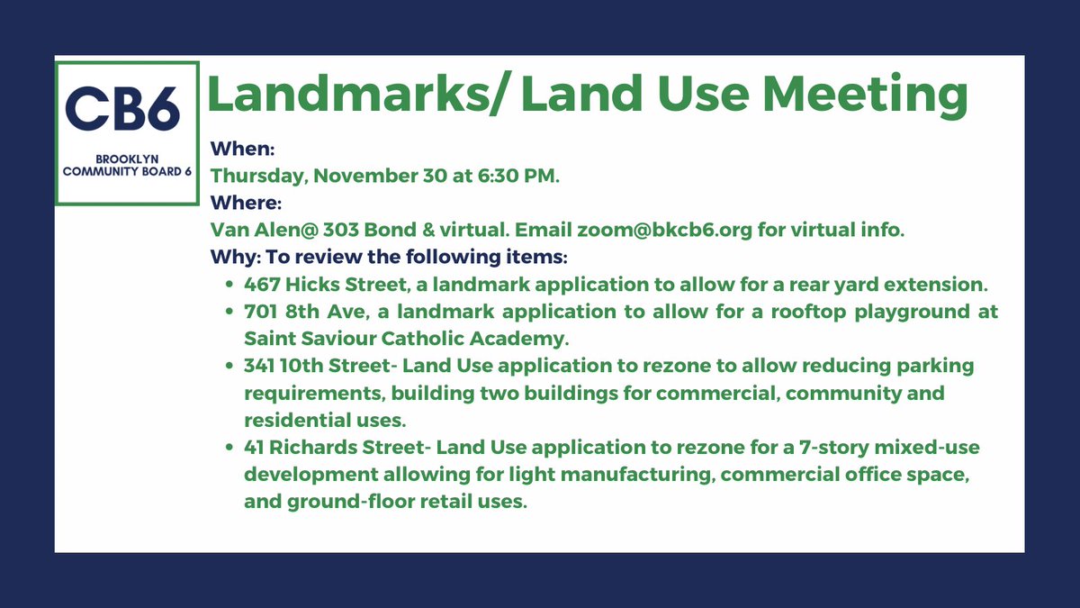 CB6 - Brooklyn Community Board 6 tweet media