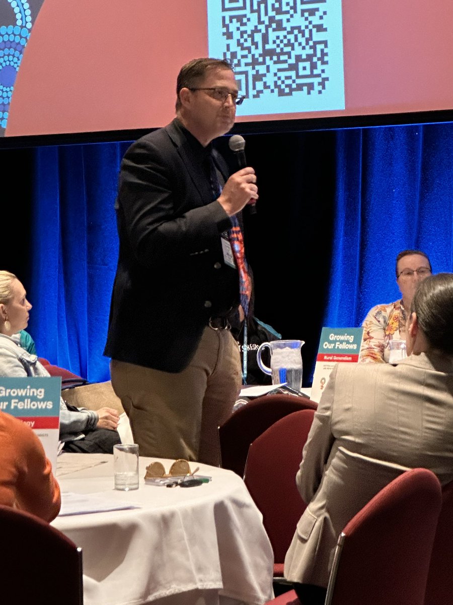 Thank goodness he failed shearing.  Dan Halliday <a href="/RuralDocDan/">Dan Halliday</a> selling RG and <a href="/ACRRM/">ACRRM</a> at <a href="/AIDAAustralia/">Australian Indigenous Doctors' Association</a> 2023