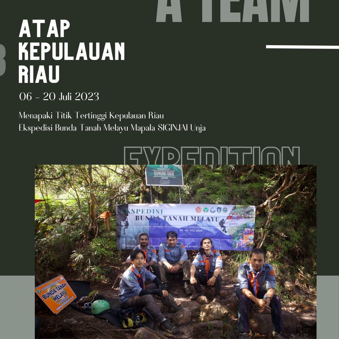 Mapala_SIGINJAI's tweet photo. 🧗🏻‍♀️:: [ EKSPEDISI BUNDA TANAH MELAYU ]

Salam lestari✊🏻🍃
Ekspedisi Bunda Tanah Melayu merupakan kegiatan pendakian gunung daik hingga pemanjatan tebing gunung daik yang mana bertujuan untuk mencapai puncak paling tinggi yang belum pernah dicapai para pendaki. https://t.co/s1Ys1vp9uy