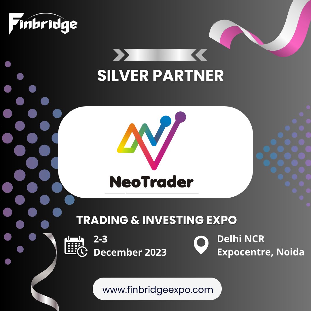 FinbridgeExpo's tweet photo. Introducing NeoTrader as our esteemed #Silver_Partner for Finbridge - Trading & Investing Expo 2023! 🎉
NeoTrader is an AI based Trading and Analysis Software. NeoTrader is revolutionizing the field of Stock Markets with the help of Technology.
NeoTrader software is designed by Dr CK Narayan - a market veteran of more than 40 years experience in Stock market and Popularly called "The Father of Technical Analysis in India."
For further insights, we invite you to visit NeoTrader's booth.
#Date: 2-3 December 2023 #venue: Expocentre, Noida, #DelhiNCR
#Event Website: https://t.co/UnHa1W9zoU
#stockmarket #stockmarketindia #investing, #trading #fintech #technology #FinbridgeExpo #FinbridgeExpo2023 @CK_Narayan