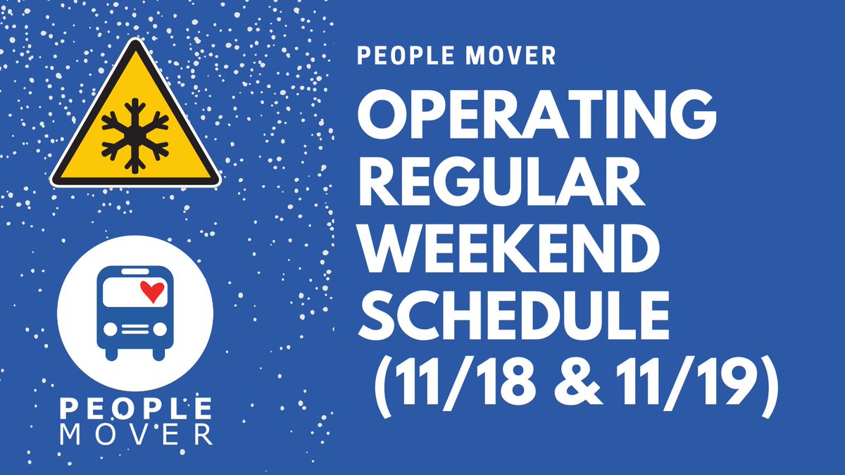 People Mover & AnchorRIDES weekend service will run as planned. No further daily updates will be provided unless there are changes to service levels. Notifications will be made if future service must be canceled. Thank you for your patience as we recover from the winter storms.